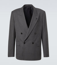 Lardini Double-breasted wool blazer