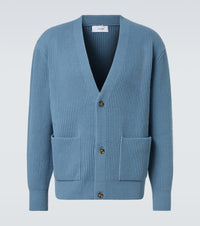 Lardini Ribbed-knit wool and cashmere cardigan