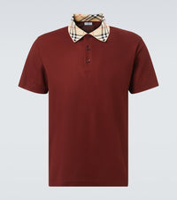 Burberry Burberry Check cotton pique polo shirt
