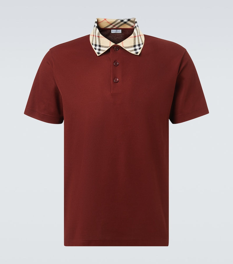 Burberry Burberry Check cotton pique polo shirt
