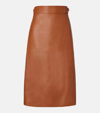 Ralph Lauren Collection Jacqueline leather midi skirt