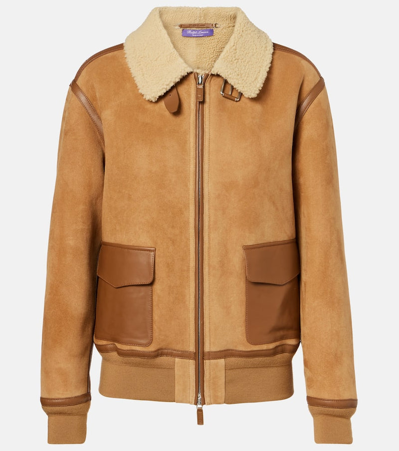 Ralph Lauren Collection Morrison shearling-trimmed suede jacket