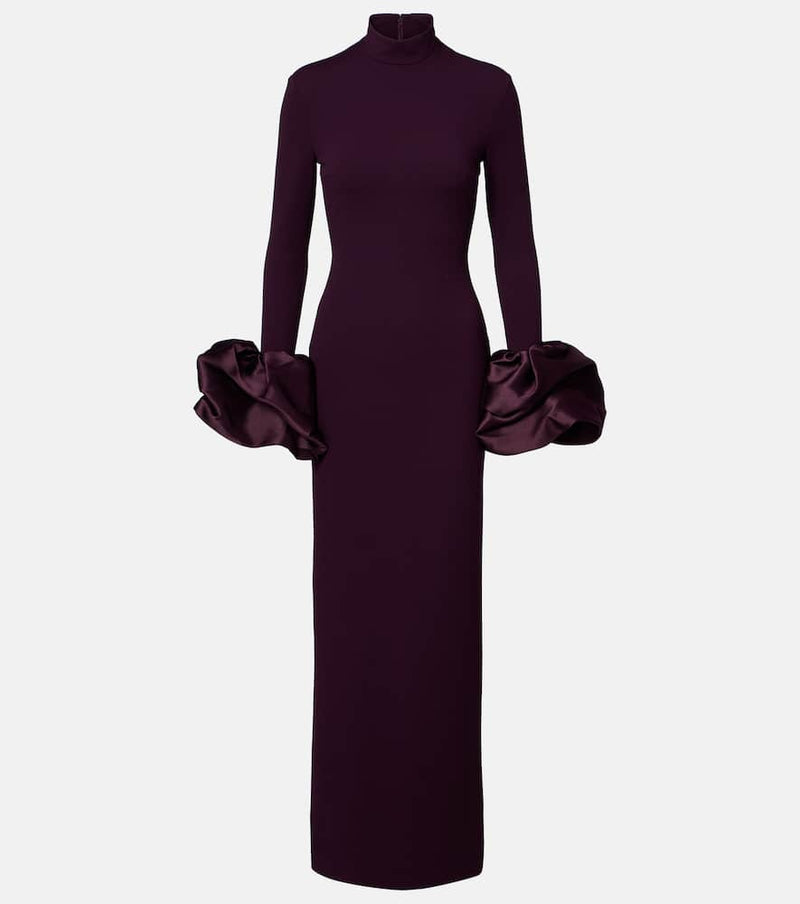 Solace London Viviana satin-trimmed gown