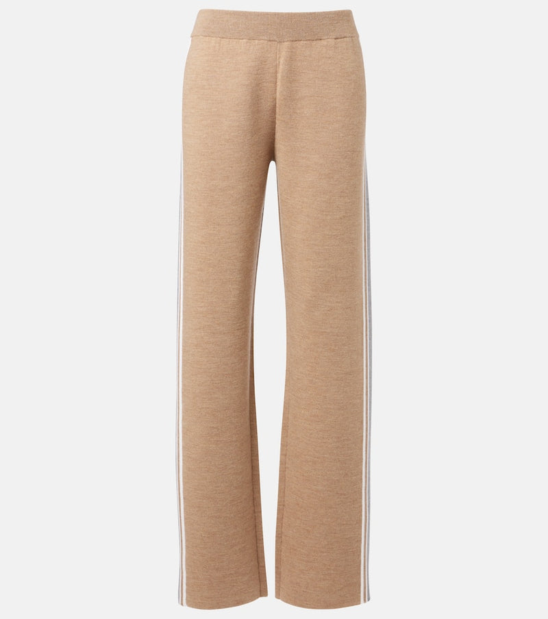 Fusalp Benada striped wool-blend straight pants