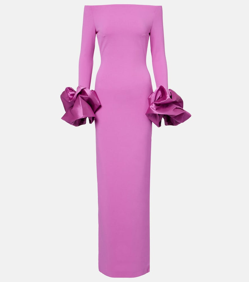 Solace London Talia off-shoulder gown