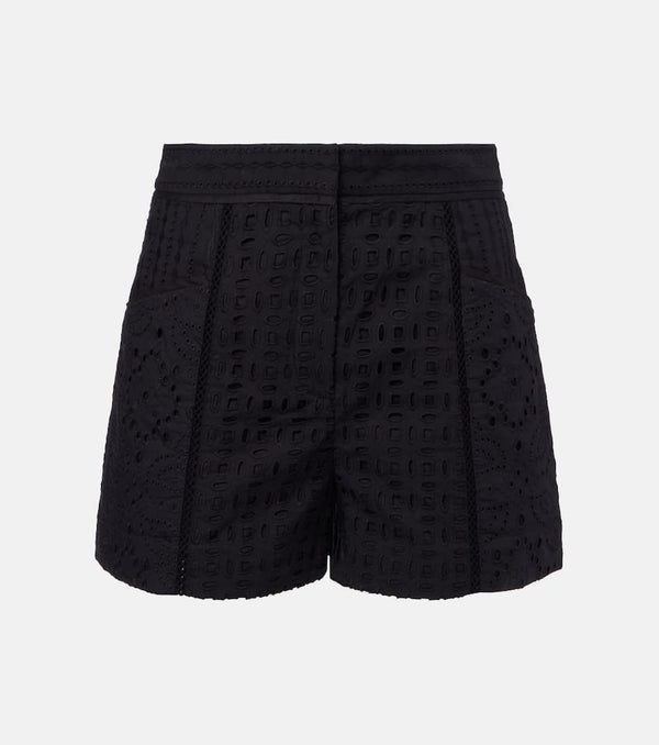 Veronica Beard Fabian embellished cotton shorts
