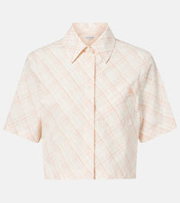 Burberry Burberry Check cropped cotton shirt