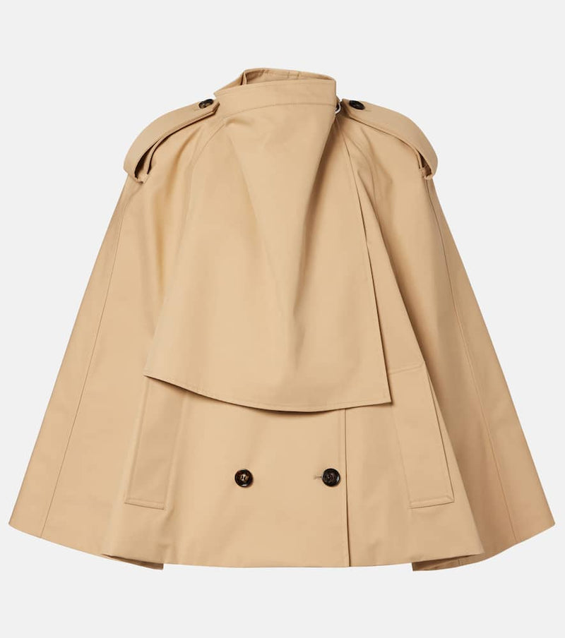 Burberry Double-breasted cotton cape