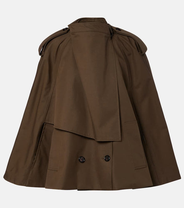 Burberry Double-breasted cotton cape