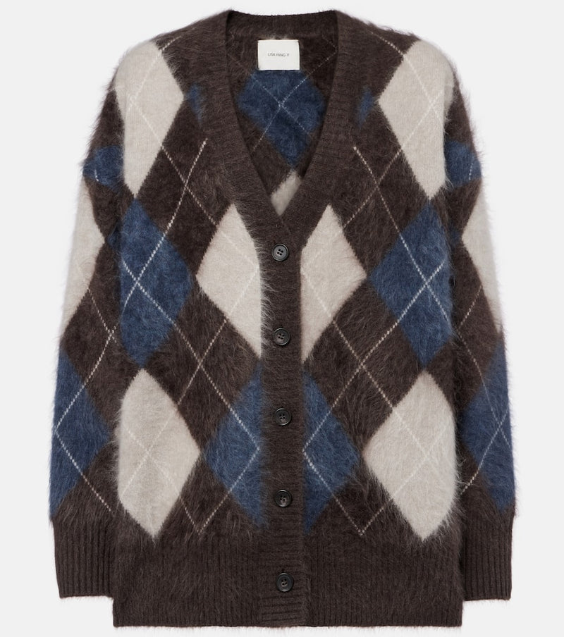 Lisa Yang Elaria argyle cashmere cardigan