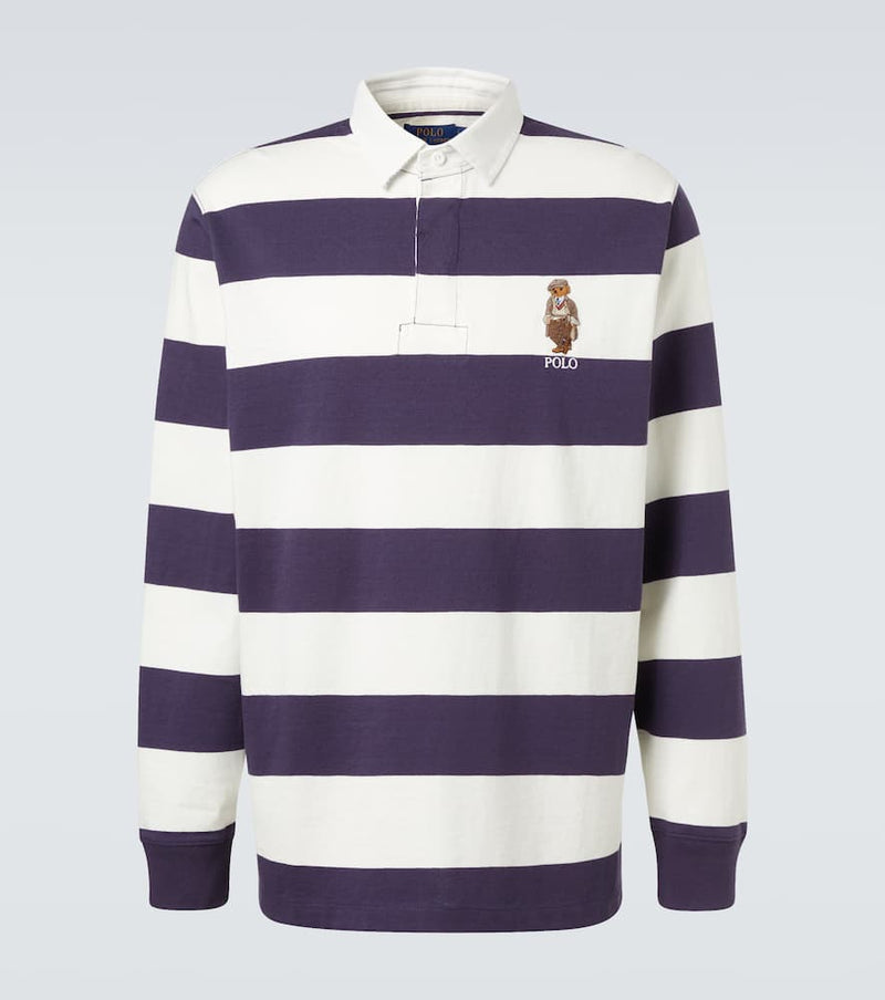 Polo Ralph Lauren Polo Bear striped cotton polo shirt