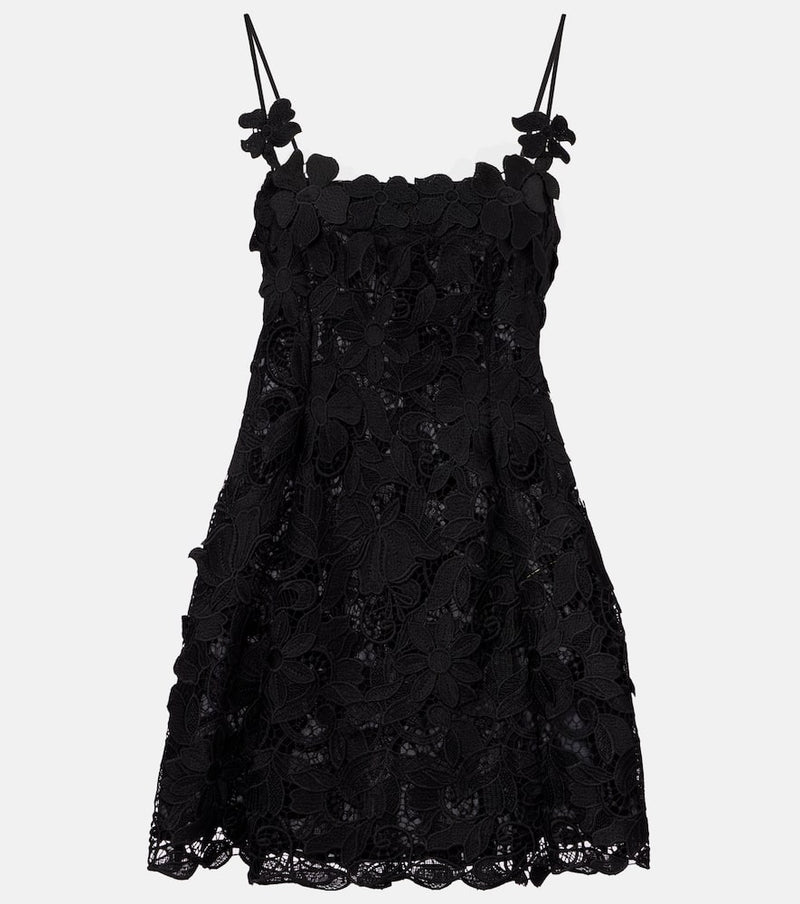 Blumarine Floral lace minidress