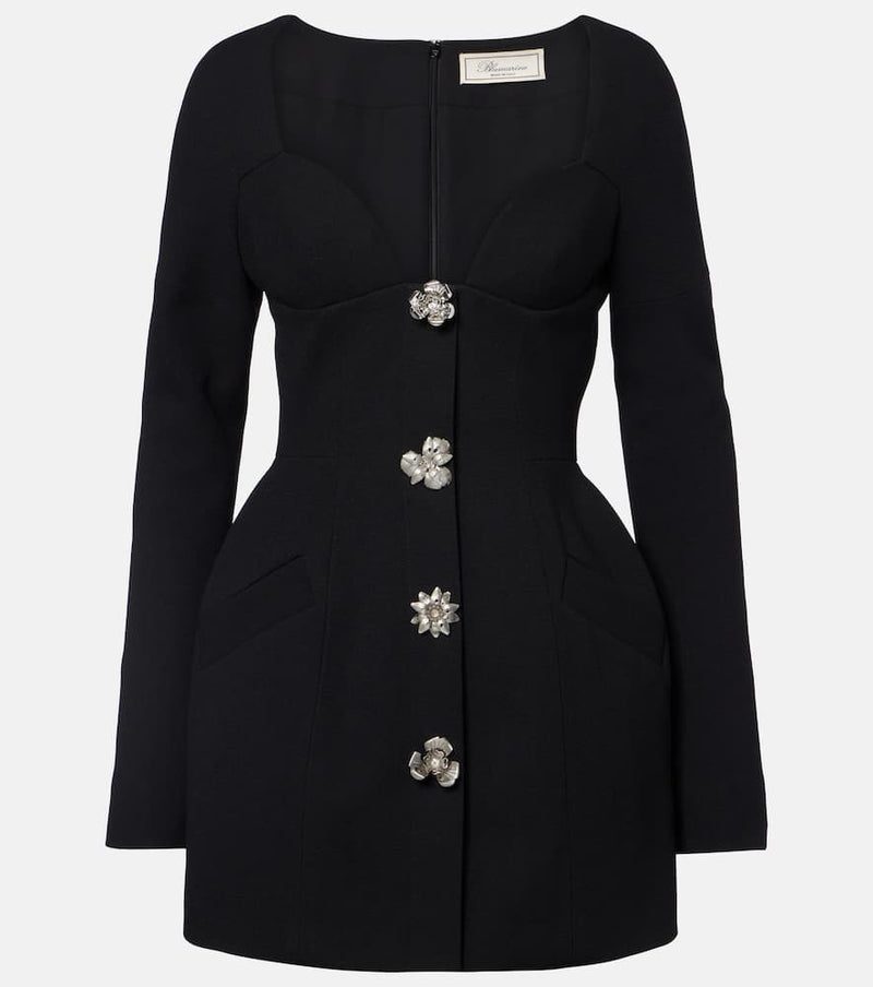 Blumarine Embellished crepe minidress