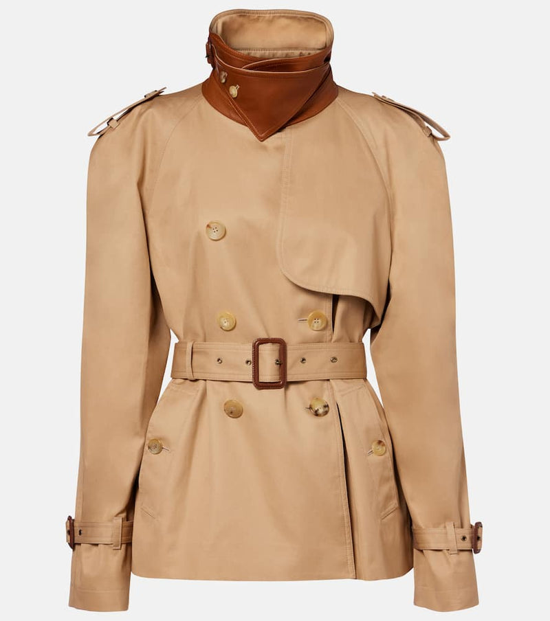 Chloe Cropped cotton gabardine trench coat