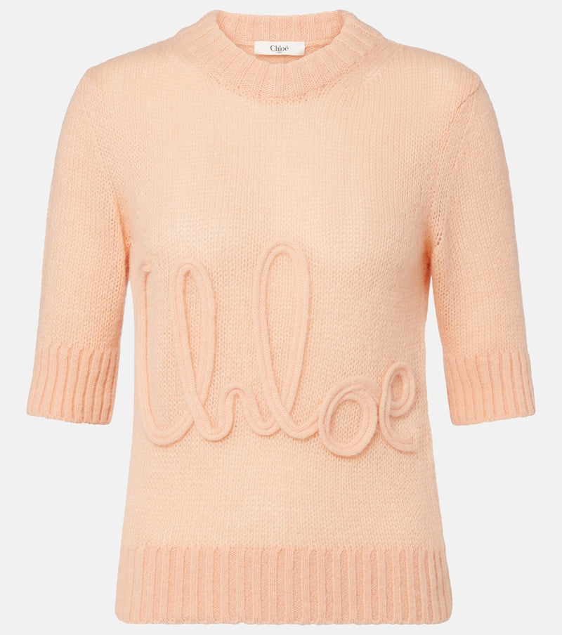 Chloe Logo alpaca and silk sweater