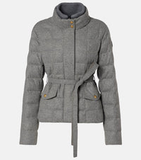 Moncler Belted quilted down jacket