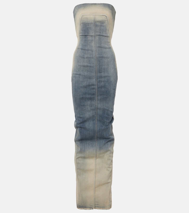 Rick Owens Denim bustier dress