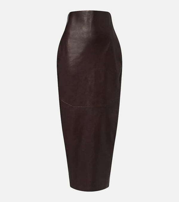 Rick Owens Leather pencil skirt