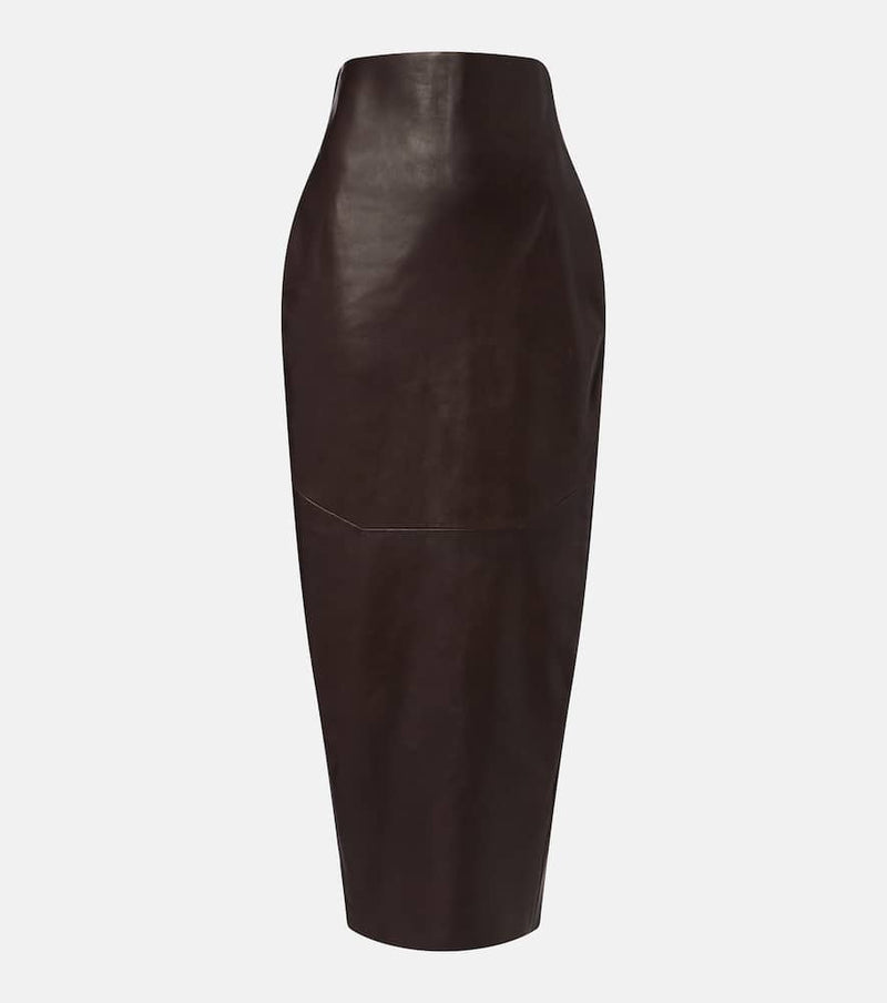 Rick Owens Leather pencil skirt