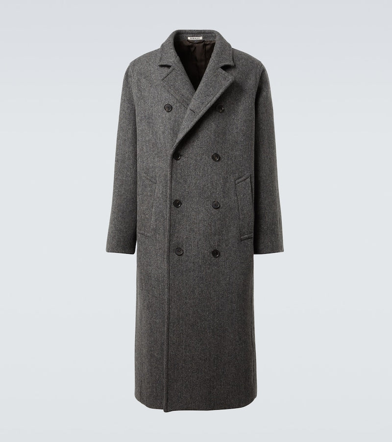 Auralee Herringbone wool coat