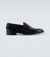 John Lobb Jamie patent leather penny loafers
