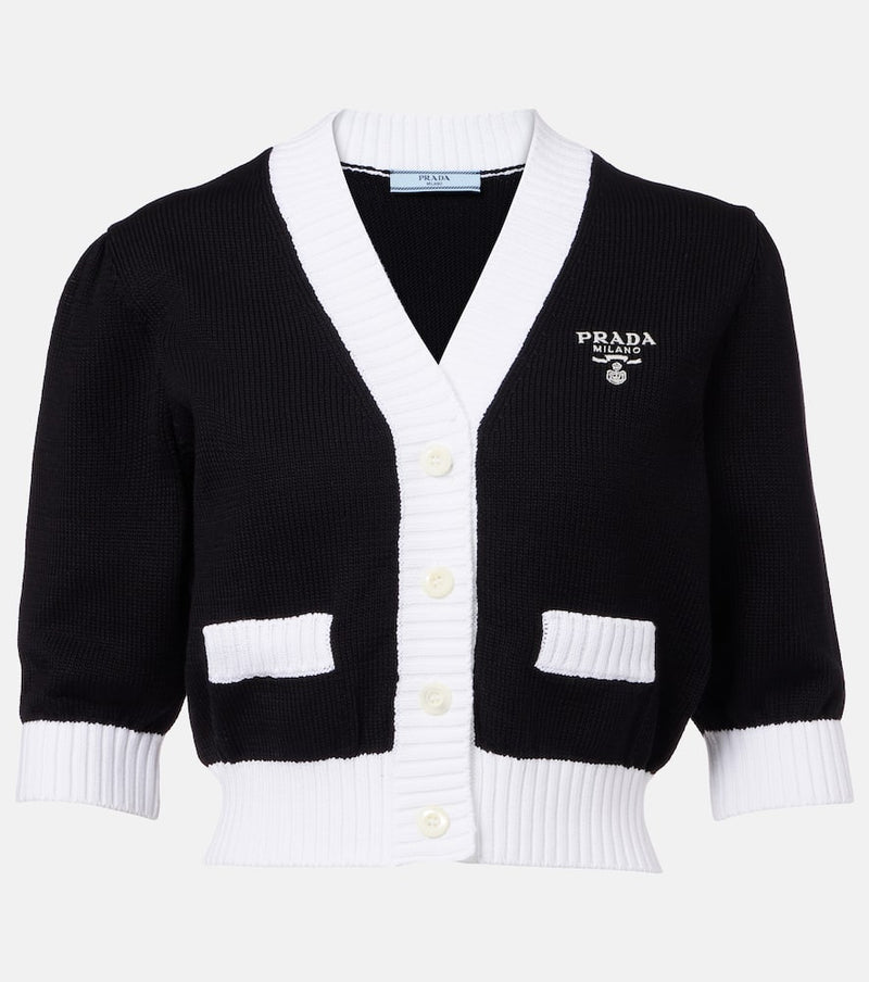 Prada Cropped cotton cardigan