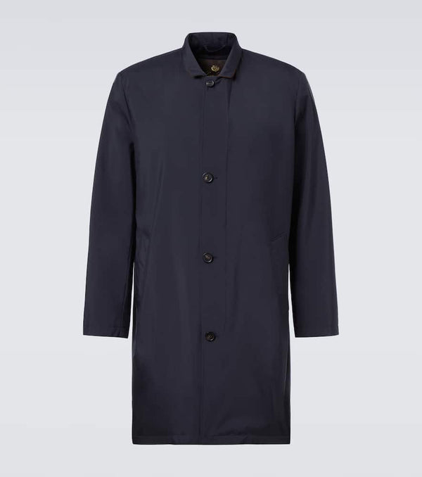 Loro Piana Windmate suede-trimmed coat