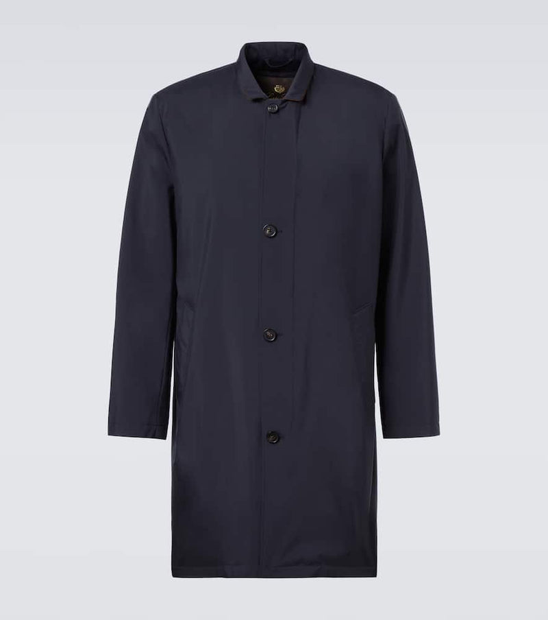 Loro Piana Windmate suede-trimmed coat