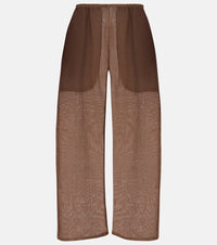 Leset Niko ramie cropped barrel-leg pants