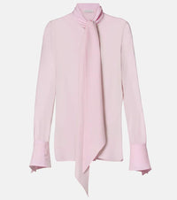 Nina Ricci Lavalliere silk crepe de chine blouse
