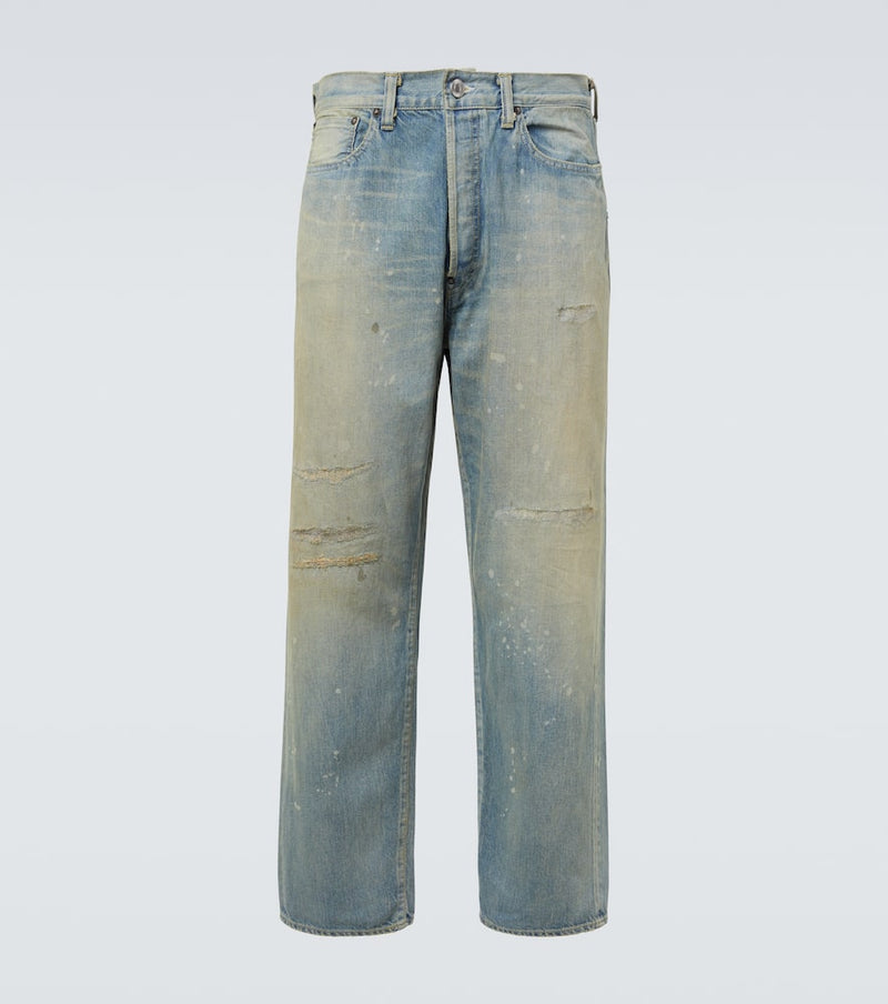 A. Presse No. 37 distressed straight jeans