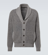 Zegna Waffle-knit cashmere and mohair cardigan