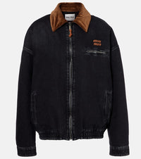 Miu Miu Logo denim jacket