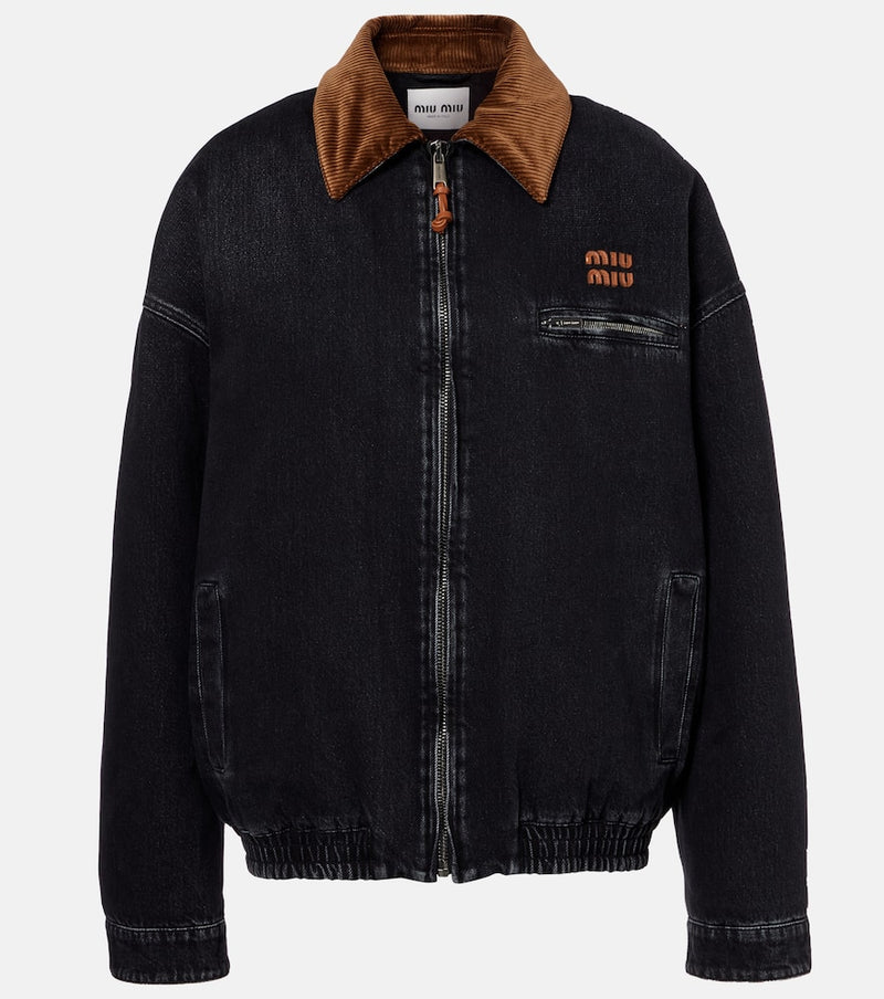 Miu Miu Logo denim jacket