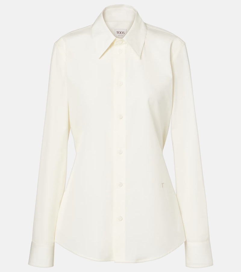 Tod's Belted cotton poplin shirt
