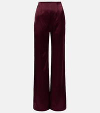 Galvan Sister Moon satin wide-leg pants