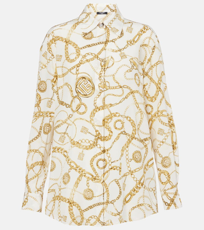 Balmain Chaines silk shirt