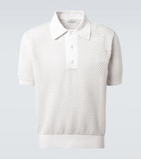 Givenchy Open-knit cotton-blend polo shirt