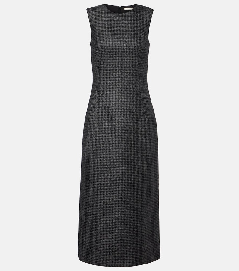 Emilia Wickstead Hartley houndstooth wool-blend midi dress