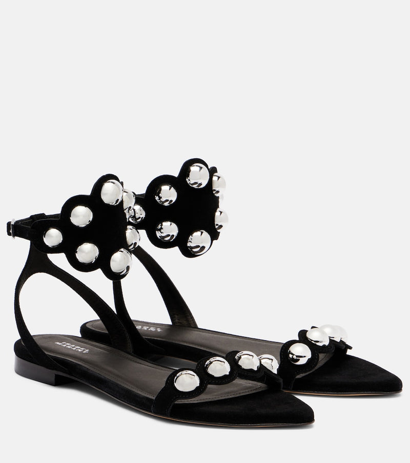 Isabel Marant Aselda studded suede sandals
