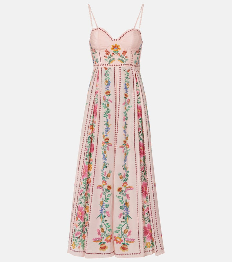 Farm Rio Floral cotton-blend maxi dress