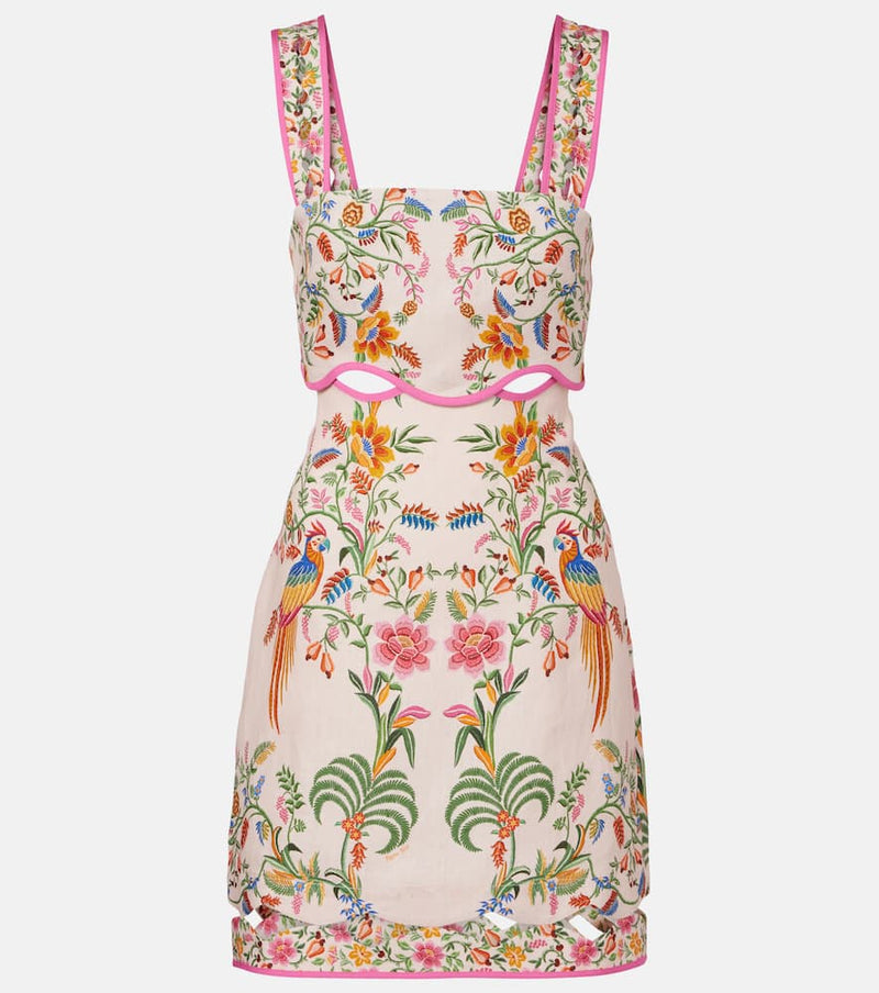 Farm Rio Floral linen minidress