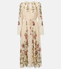 Farm Rio Cutout floral midi dress