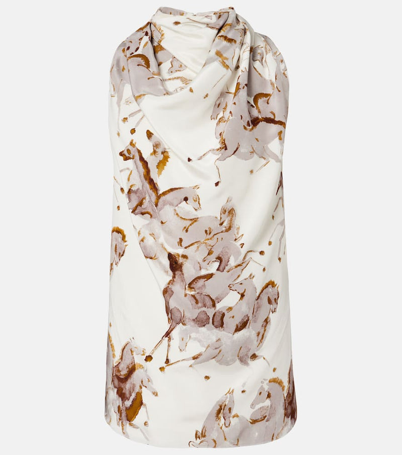 Altuzarra Sleary draped silk top