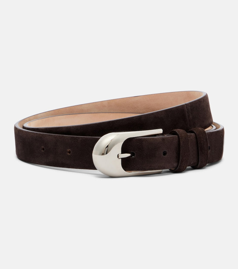Khaite Dome suede belt