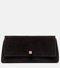 Khaite Audrey suede clutch