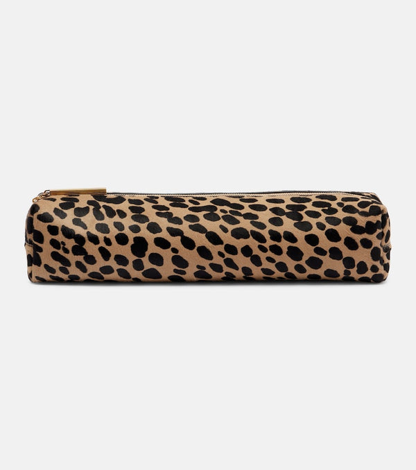 Khaite Kye leopard-print calf hair clutch