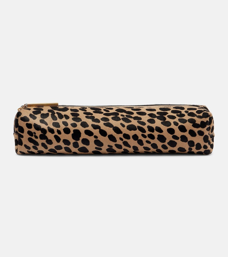 Khaite Kye leopard-print calf hair clutch