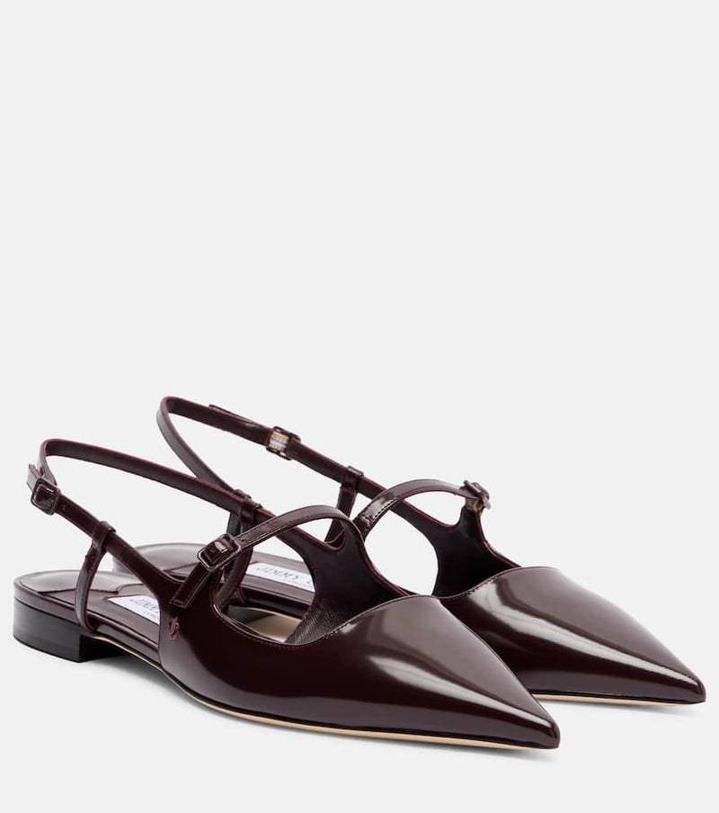 Jimmy Choo Didi patent leather slingback flats