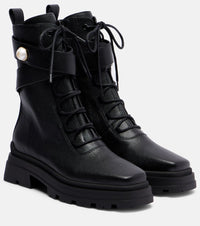 Jimmy Choo Noemi 45 leather combat boots